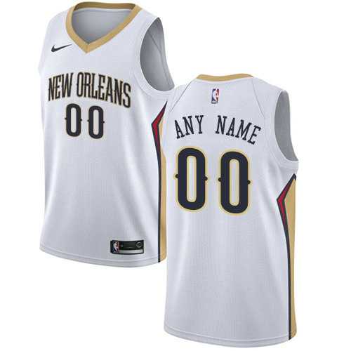 Men & Youth Customized New Orleans Pelicans Swingman White Home Nike Association Edition Jersey
